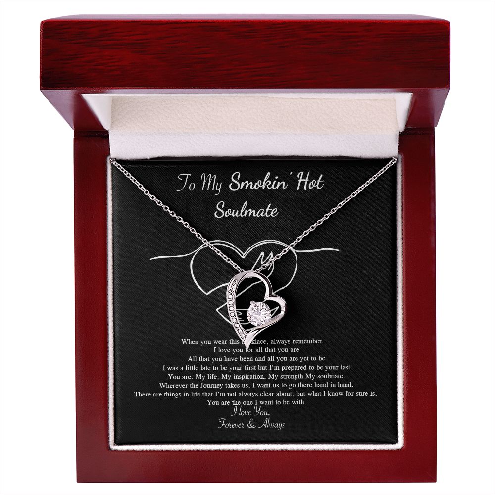 Couples Gifts Necklace To My Hot Soulmate Necklace, Necklace Gifts For Wife From Husband Jewelry Romantic Gifts For My Wife Necklace Custom Name Message Card and Gift Box Styles on Birthday, Christmas, Wedding, Anniversary, Valentine Forever Love