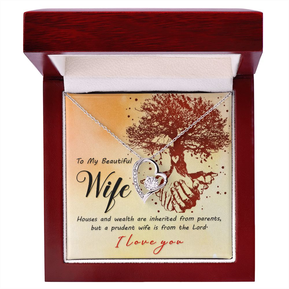 Couples Gifts, Beautiful Wife Necklace Gifts From Husband, Wedding Anniversary Jewelry For Wife From Husband, Wife Birthday From Husband, To My Soulmate Message Card and Gift Box styles On Birthday, Christmas, Anniversary Forever Love