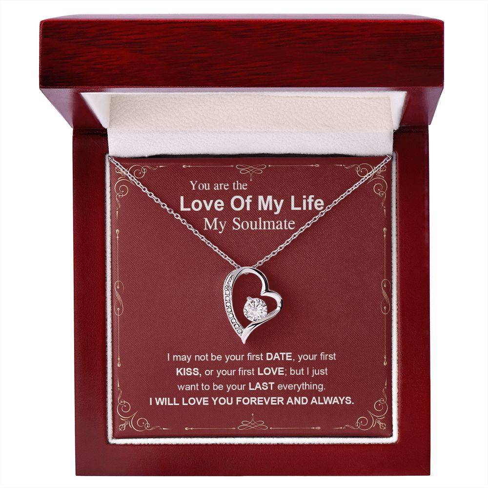 To My Soulmate Necklace, Necklaces For Wife from Husband, Soulmate Necklace to My Future Wife, Necklace For Soulmate with Message Card and Necklace Gift Box Gift Box Styles on Birthday, Christmas, Wedding, Anniversary Forever Love