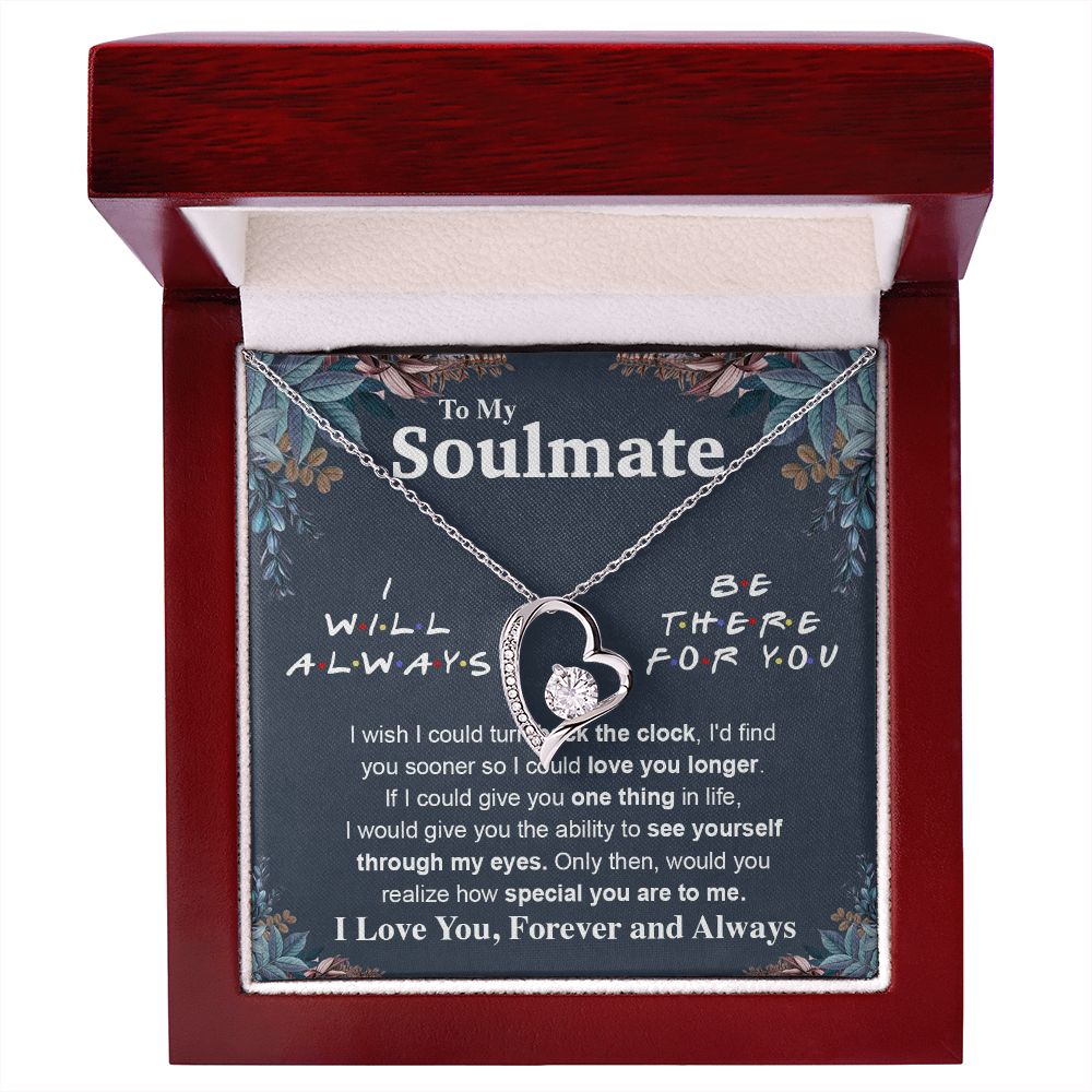 To My Soulmate Necklace To My Future Wife Necklace Gifts, Promise Necklace For Her, Fiance Gifts For Her, Anniversary Necklace Gifts For Soulmate From Husband With Message Card Box LED, Soulmate Necklace For Women, To My Wife Necklace Forever Love