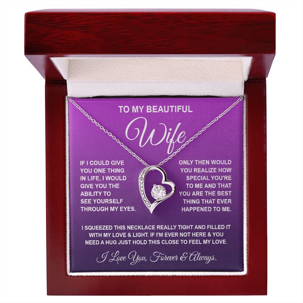Soulmate Necklace Gifts From Husband, For Wife From Husband, Soulmate Gifts From Husband, Necklaces For Wife From Husband To My Wife Necklace Message Card and Necklace Gift Box Gift Box Styles on Birthday, Wedding, Anniversary, Valentine Forever Love