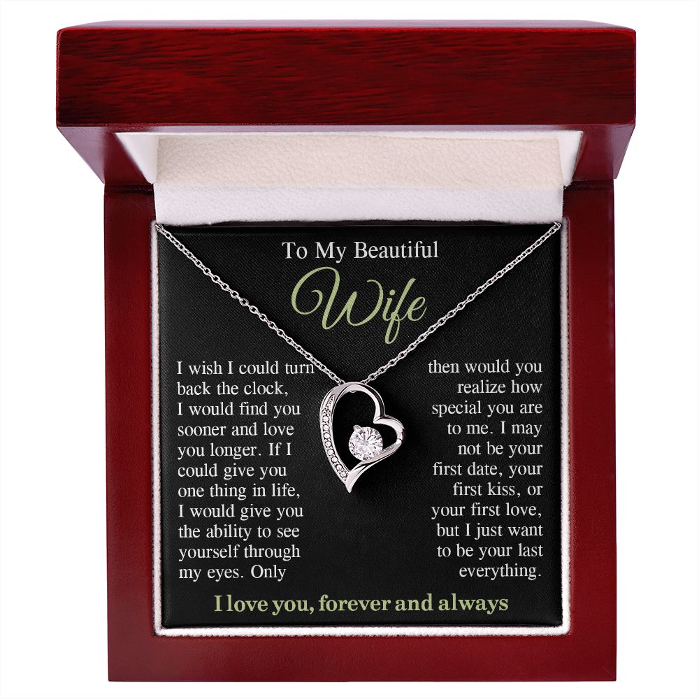 To My Beautiful Soulmate Necklace Gift for Her, Wife Gifts From Husband, Anniversary Gifts For Wife From Husband To My Soulmate Necklace Message Card and Necklace Gift Box Gift Box Styles on Birthday, Wedding, Anniversary, Valentine Forever Love