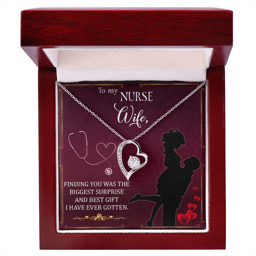 Couples Gifts,To My Nurse Wife Girlfriend Necklace Gifts From Husband, Wedding Anniversary Jewelry For Wife From Husband, Wife Birthday From Husband, To My Beautiful Wife Girlfriend Message Card and Gift Box styles On Birthday, Christmas, Anniversary For