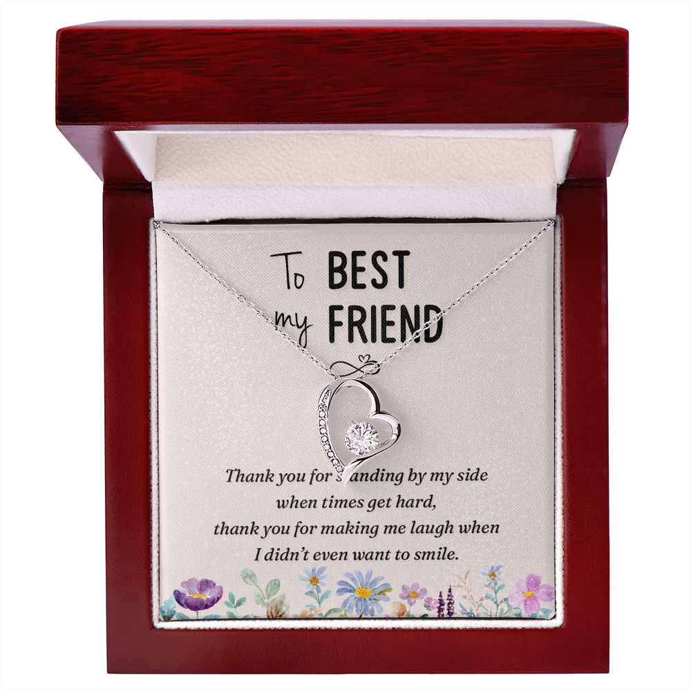 To My Best Friend On Her Wedding Day Necklace, Soul Sisters Necklace, BFF Necklace, Best Friend Gift Jewelry, Long Distance, Friends, Meaningful Necklace Message Card and Gift Box Styles on Birthday, Christmas, Anniversary Forever Love
