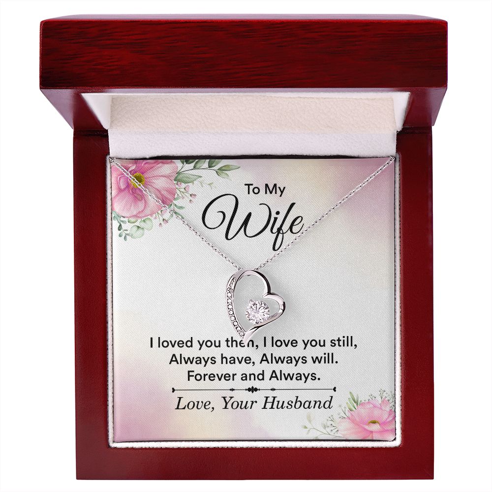 To My Wife Necklace, Wife Necklace, Wife Gift, WIfe Gift From Husband, Happy Anniversary, Meaningful Necklace Message Card and Gift Box Styles on Birthday, Christmas, Anniversary Forever Love