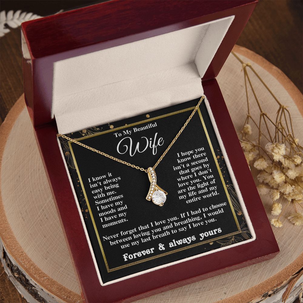 Gifts for Wife Necklace from Husband, Gifts for Wife from Husband, Birthday Gifts for Her Gifts Soulmate Message Card and Necklace Gift Box Gift Box Styles on Birthday, Wedding, Anniversary, Valentine Allruing Necklace