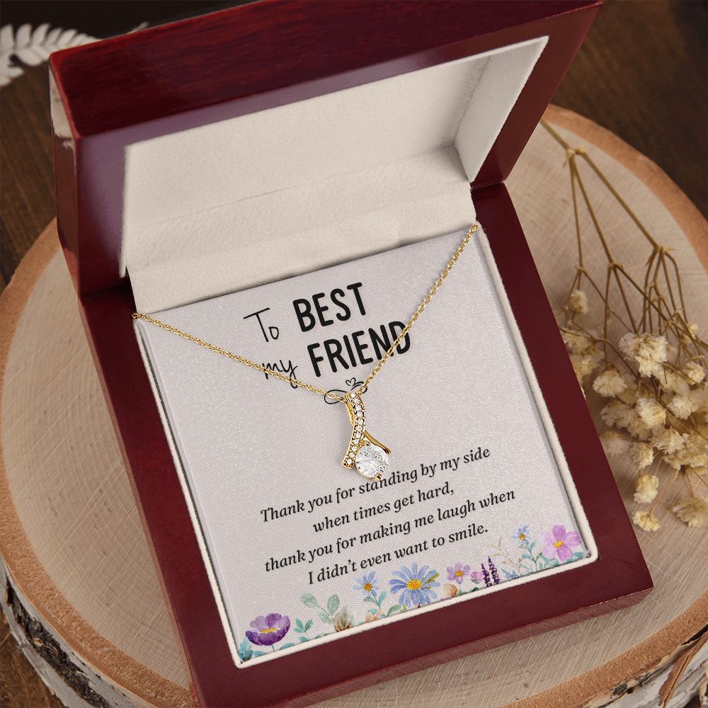 To My Best Friend On Her Wedding Day Necklace, Soul Sisters Necklace, BFF Necklace, Best Friend Gift Jewelry, Long Distance, Friends, Meaningful Necklace Message Card and Gift Box Styles on Birthday, Christmas, Anniversary Allruing Necklace