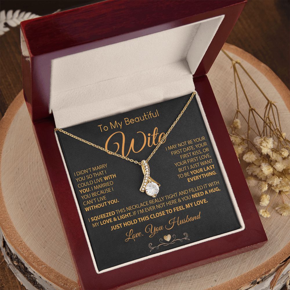 My Beautiful Soulmate Necklace Future Wife Gifts, Promise Necklace For Her, Fiance Gifts For Her, Valentine Gifts For Future Wife With Message Card Box LED, Soulmate Necklace For Women, To My Wife Necklace Allruing Necklace