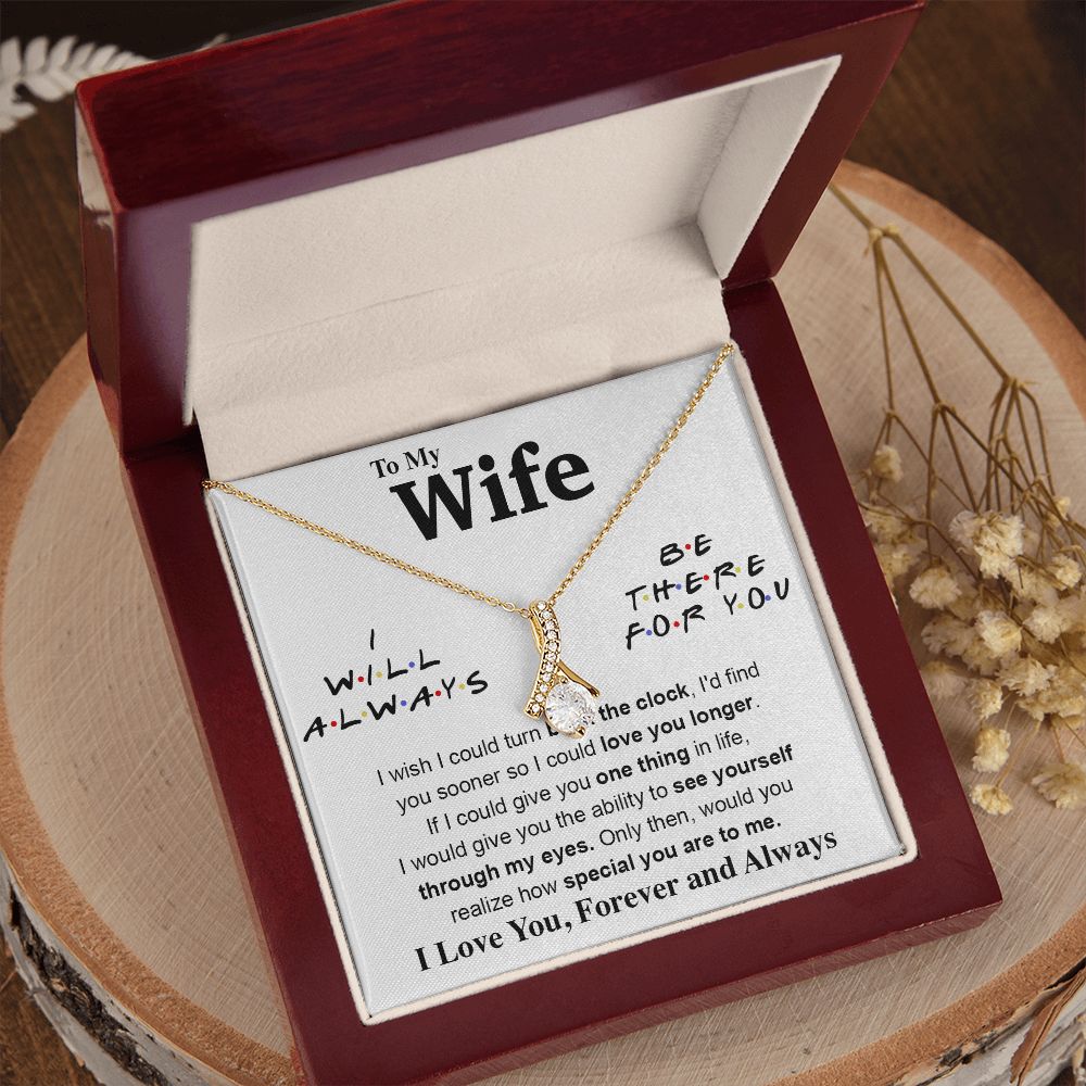 To My Wife Necklace To My Future Wife Gifts, Promise Necklace For Her, Fiance Gifts For Her, Valentine Gifts For Soulmate From Husband With Message Card Box LED, Soulmate Necklace For Women, To My Wife Necklace Allruing Necklace