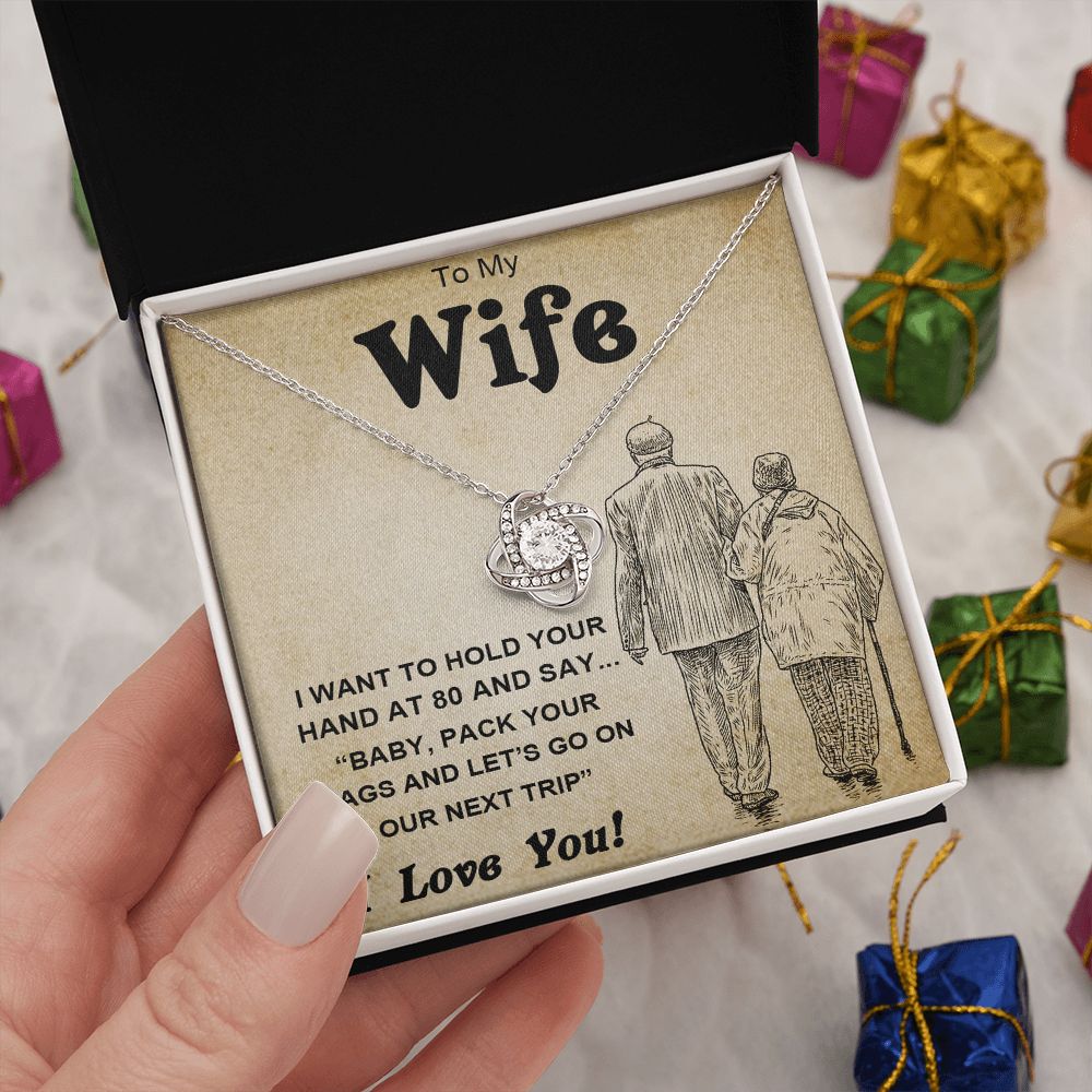 Soulmate Necklace For Women, Soulmate Gifts For Her, Future Wife Necklace, Necklaces Girlfriend, To My Wife Necklace, Wife Necklace From Husband, Necklace Message Card and Gift Box Styles on Birthday, Christmas, Valentine, Anniversary Love knot Thang