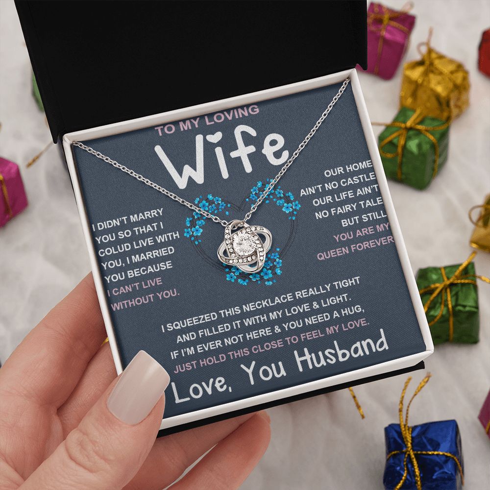 Soulmate Necklace For Women, To My Future Wife, Soulmate Gifts For Her, Future Wife Necklace, Necklaces For Girlfriend, To My Wife Necklace, Wife Necklace From Husband Necklace Message Card and Gift Box Styles on Birthday, Christmas, Valentine Love knot T