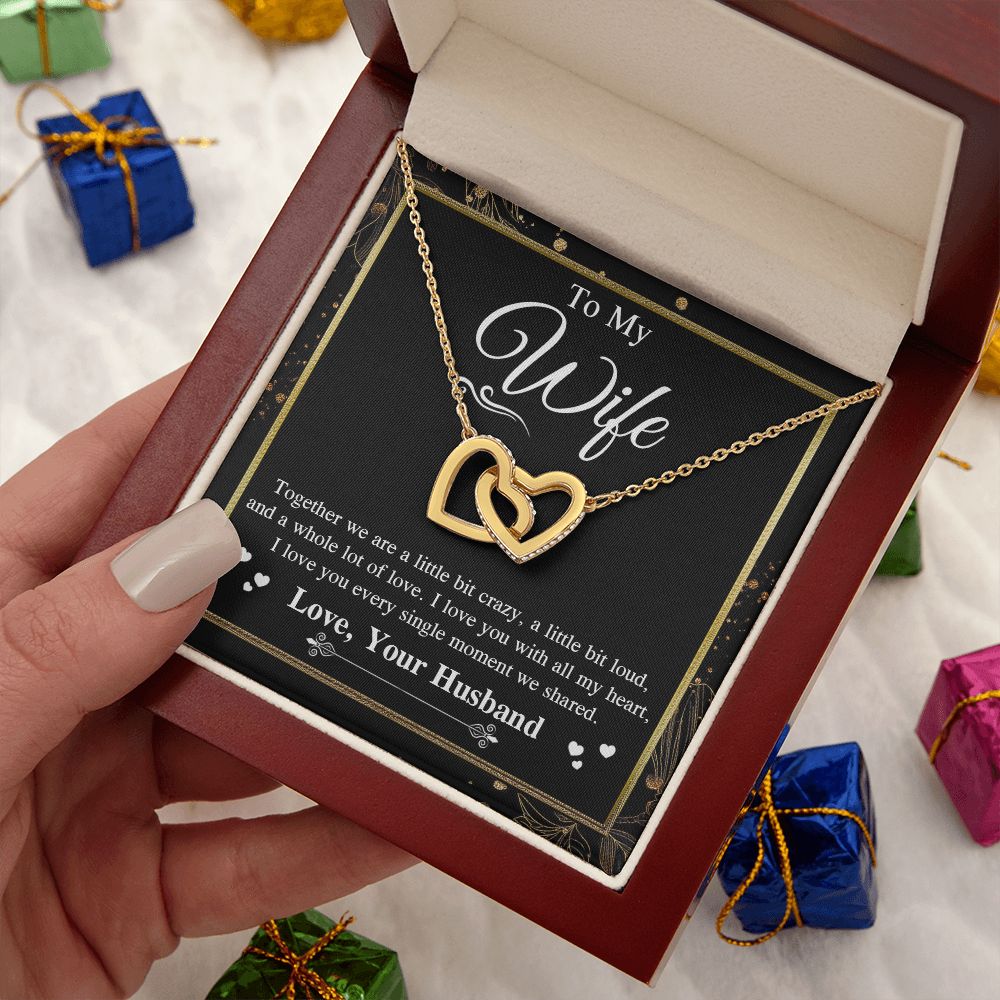 Valentine Gifts To My Soulmate Necklace Gifts for Wife from Husband, Soulmate Anniversary, Gift for Soulmate Necklace Message Card and Necklace Gift Box Gift Box Styles on Birthday, Wedding, Anniversary, Valentine Interlocking Heart