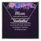 To My Mom Necklace, Dear Mom, Mother's Day Necklace, Gift for Mom from Daughter, Son, Amazing Mom, Perfect Mother Mother's Day Gift, Love Knot Necklace Message Card and Gift Box Styles on Birthday, Christmas, Anniversary CUSTOM NAME
