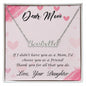 Dear Mom Necklace, Dear Mom, Mother's Day Necklace, Gift for Mom from Daughter, Amazing Mom, Perfect Mom, Happy Mother's Day Gifts, Love Knot Necklace Message Card and Gift Box Styles on Birthday, Christmas, Anniversary CUSTOM NAME