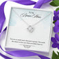 My Bonus Mom Necklace, Dear Mom, Mother's Day Necklace, Gift for Mom from Daughter, Son, Amazing Mom, Perfect Mother Mother's Day Gift, Love Knot Necklace Message Card and Gift Box Styles on Birthday, Christmas, Anniversary Love Knot