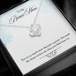 My Bonus Mom Necklace, Dear Mom, Mother's Day Necklace, Gift for Mom from Daughter, Son, Amazing Mom, Perfect Mother Mother's Day Gift, Love Knot Necklace Message Card and Gift Box Styles on Birthday, Christmas, Anniversary Love Knot