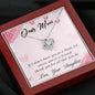 Dear Mom Necklace, Dear Mom, Mother's Day Necklace, Gift for Mom from Daughter, Amazing Mom, Perfect Mom, Happy Mother's Day Gifts, Love Knot Necklace Message Card and Gift Box Styles on Birthday, Christmas, Anniversary Love Knot