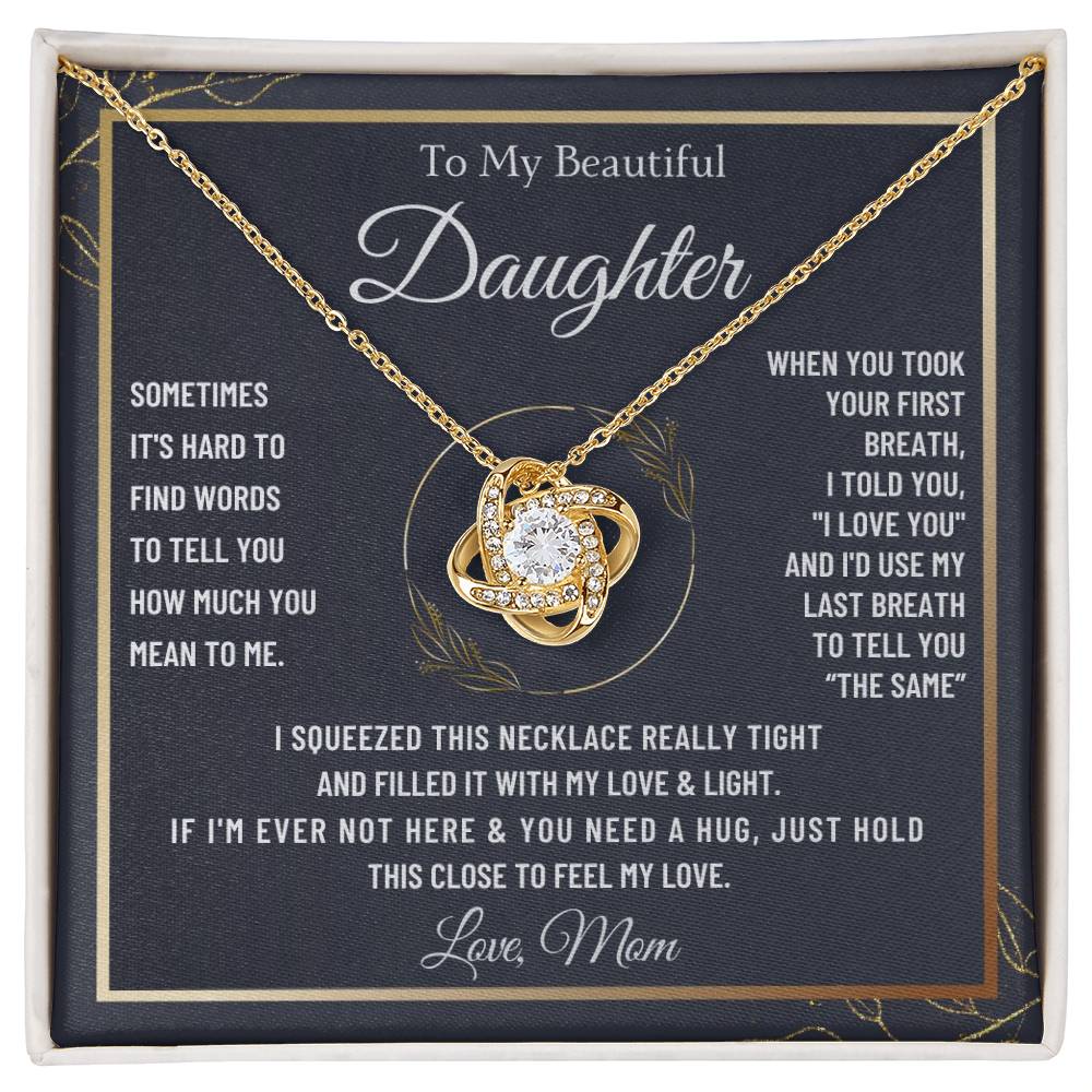 Daughter's necklace LOVE KNOT
