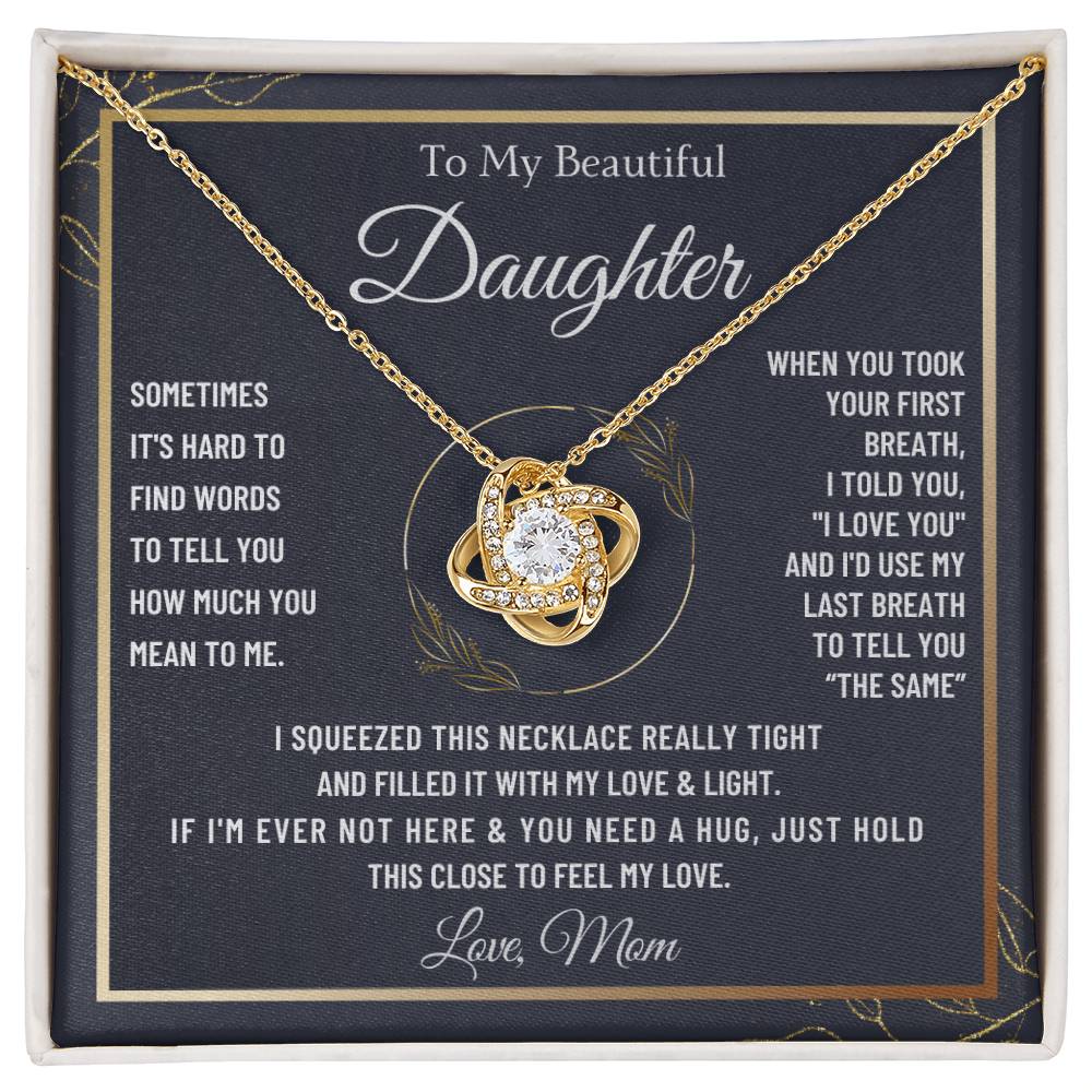 Daughter's necklace LOVE KNOT