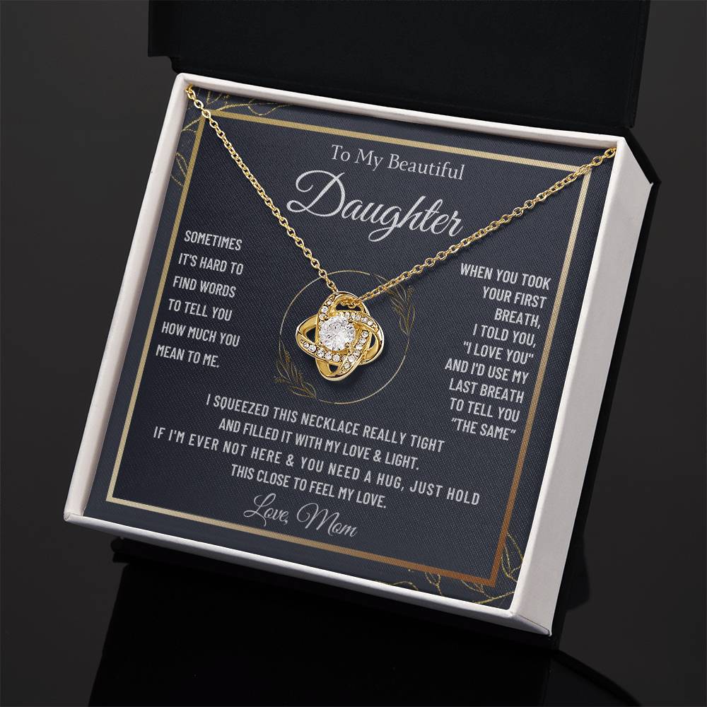 Daughter's necklace LOVE KNOT