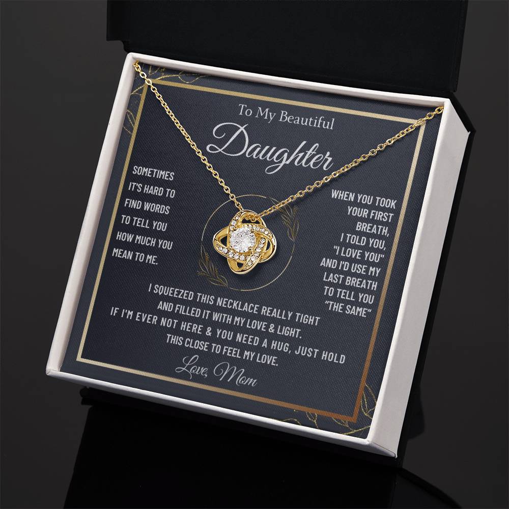 Daughter's necklace LOVE KNOT