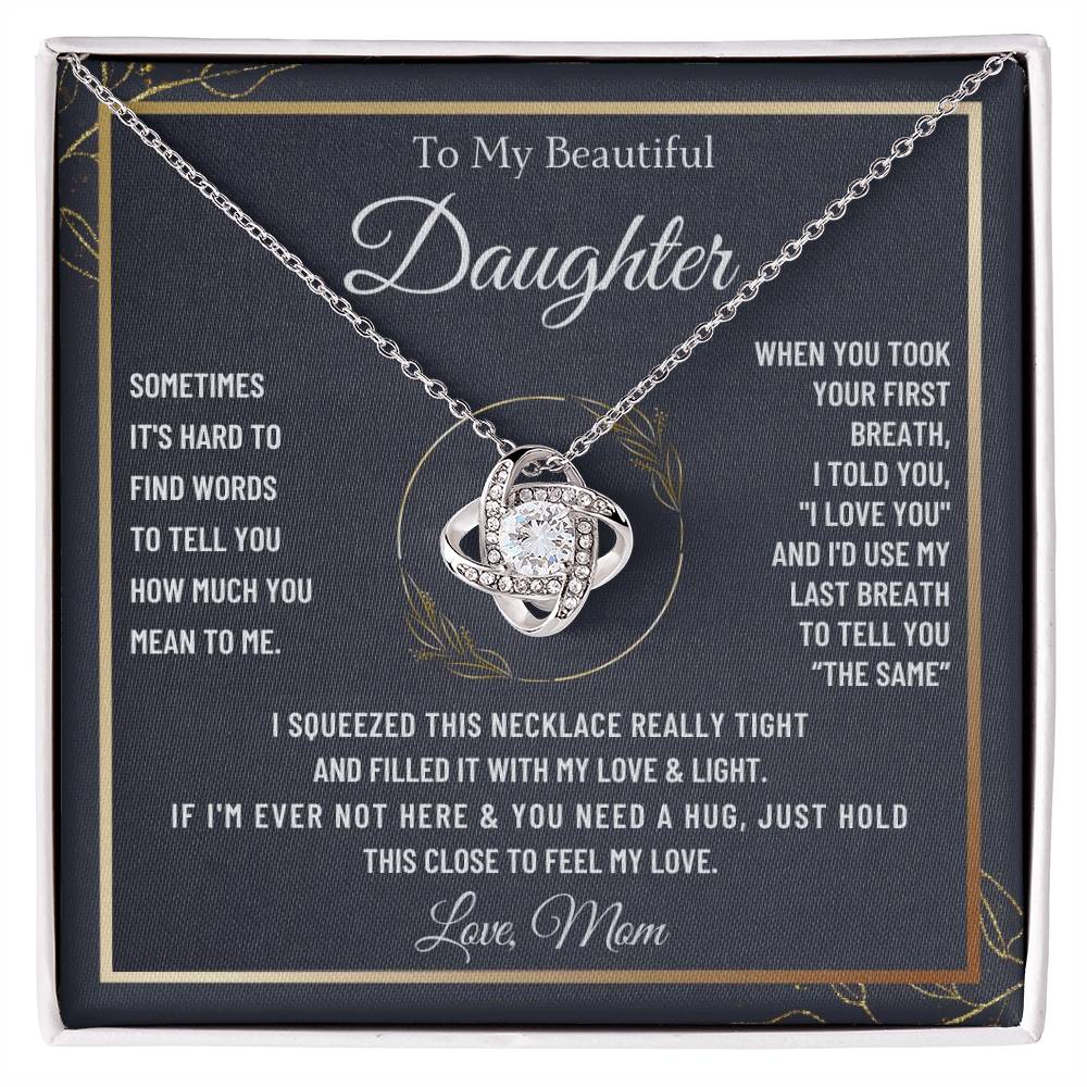 Daughter's necklace LOVE KNOT