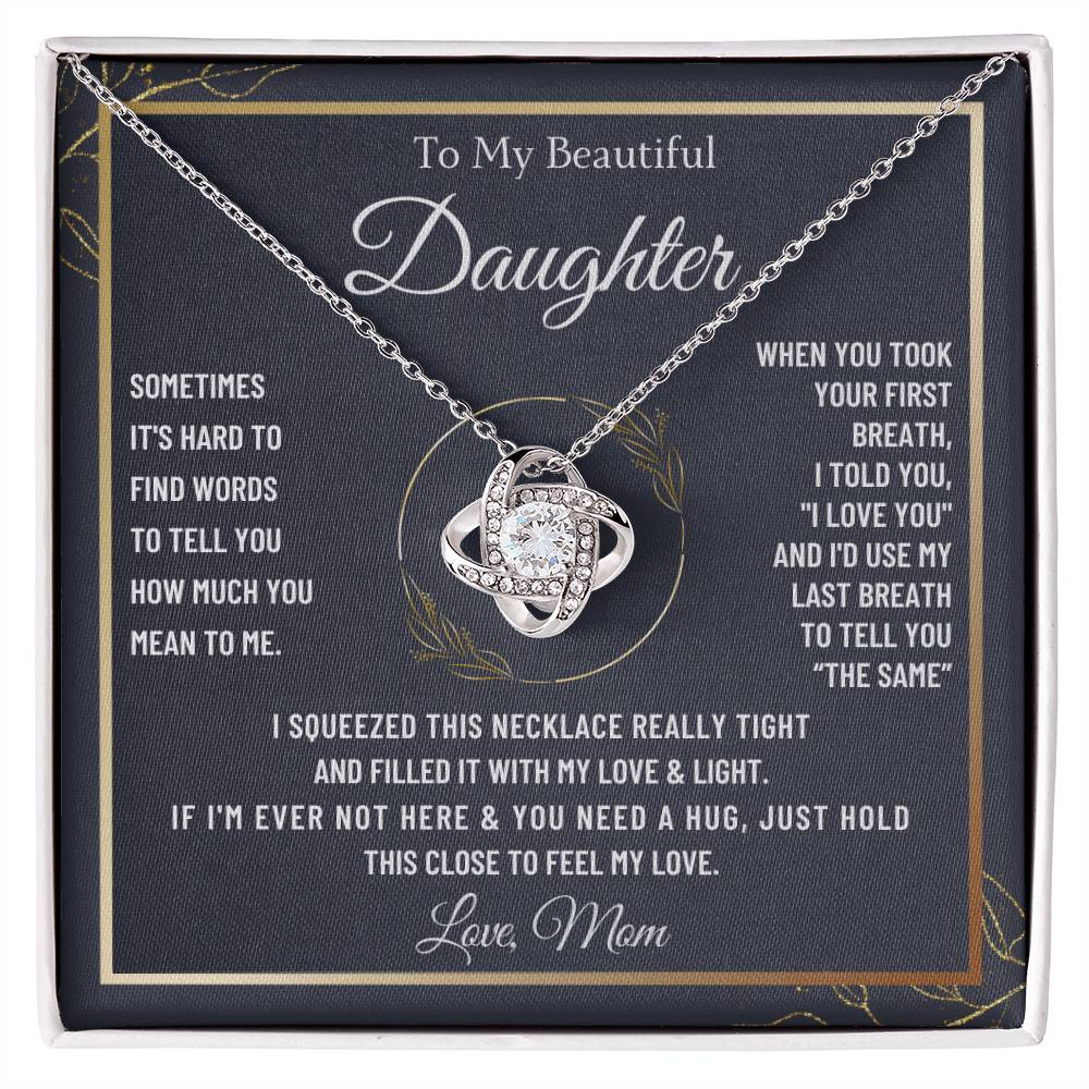 Daughter's necklace LOVE KNOT