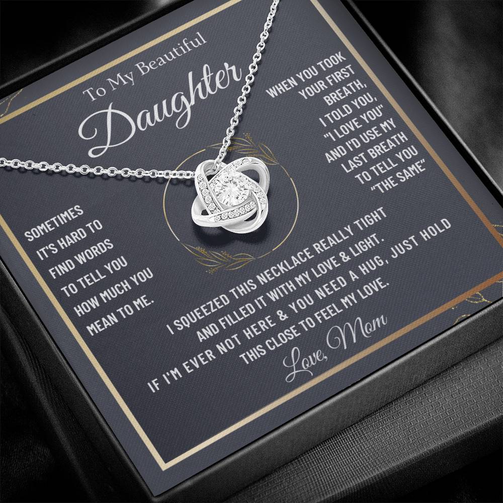 Daughter's necklace LOVE KNOT