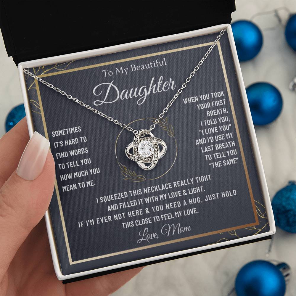 Daughter's necklace LOVE KNOT