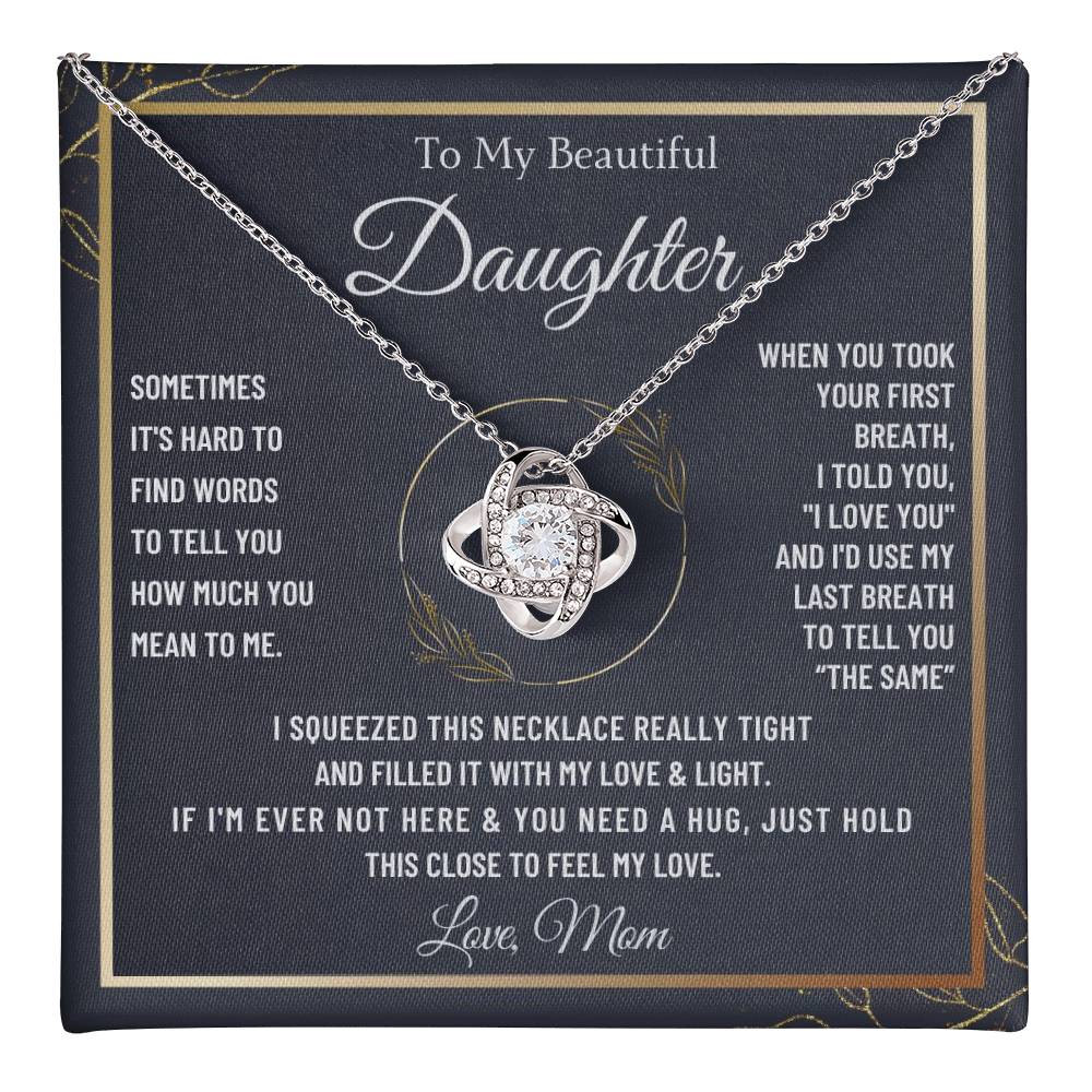 Daughter's necklace LOVE KNOT