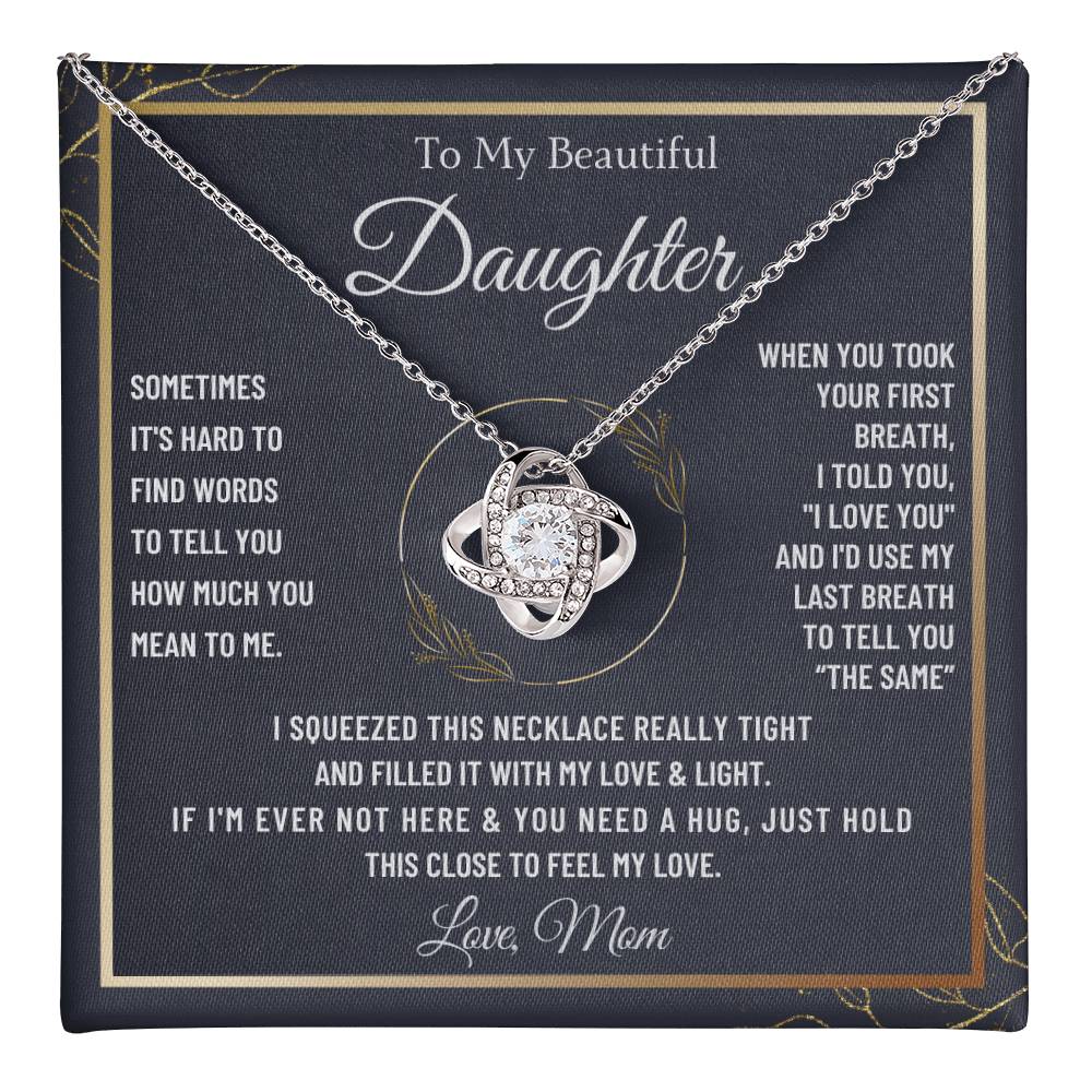Daughter's necklace LOVE KNOT