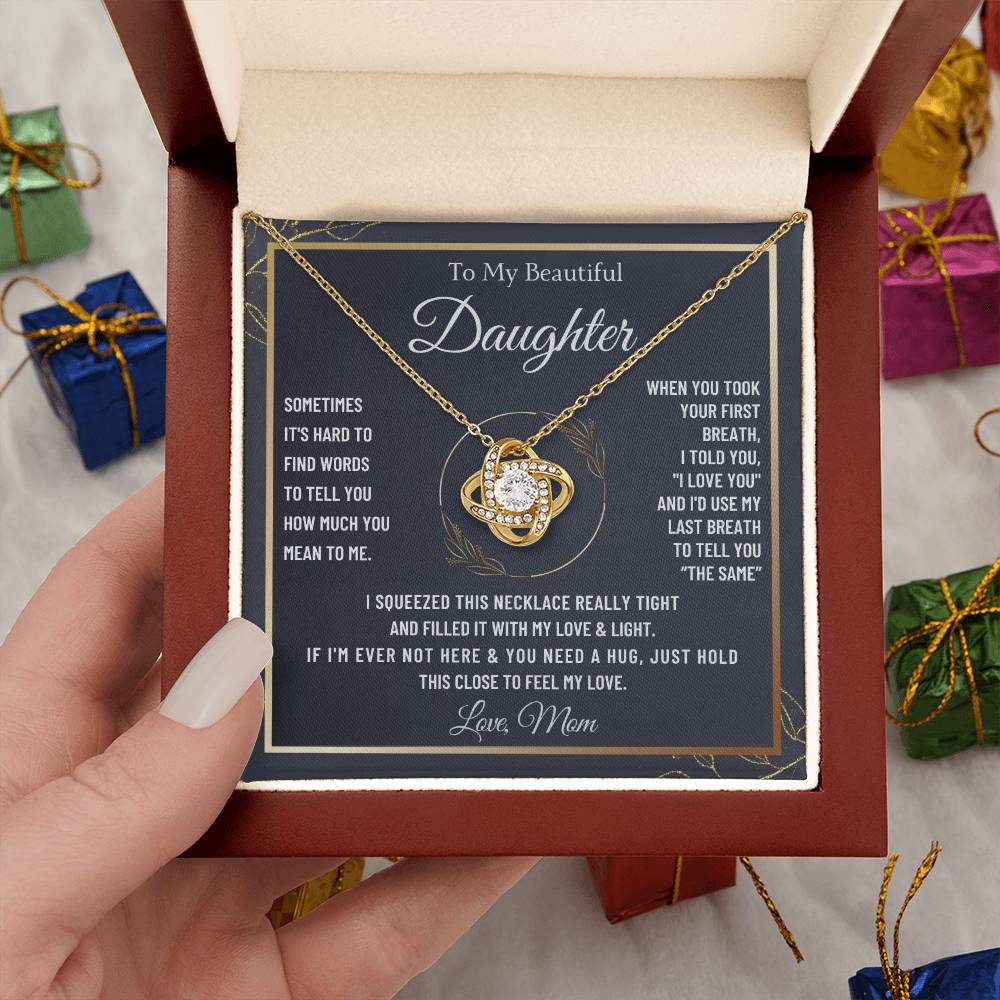 Daughter's necklace LOVE KNOT