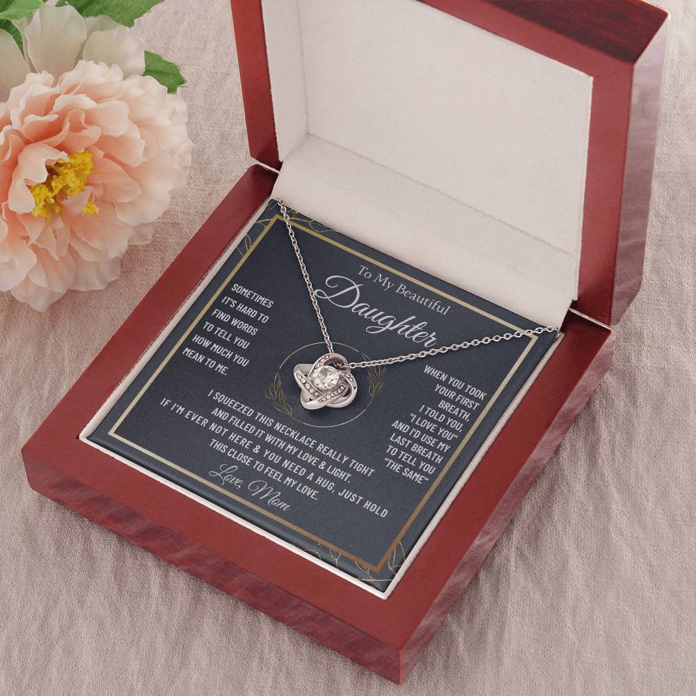 Daughter's necklace LOVE KNOT