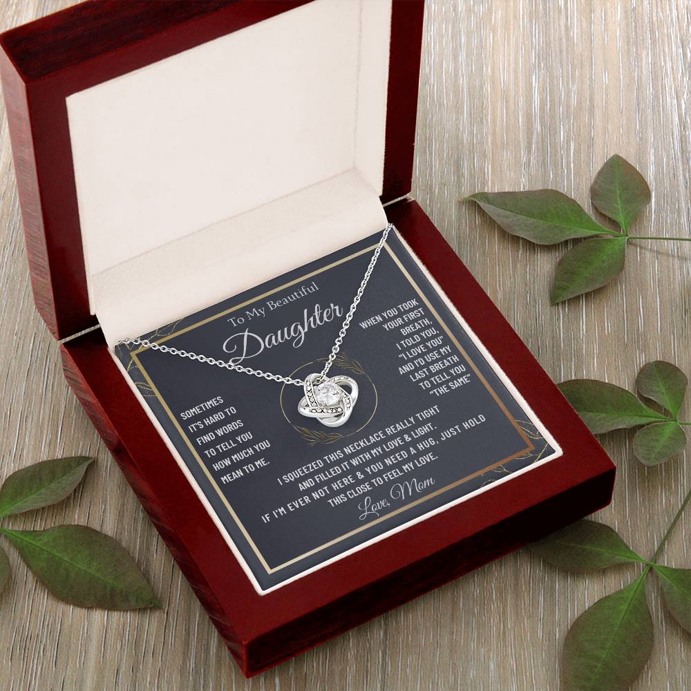 Daughter's necklace LOVE KNOT