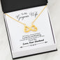 Inspirational Necklace HUSBAND To My GORGEOUS WIFE - Loving You And Breathing Necklace Heart Gifts From Mom, Necklace On Valentine, Birthday, Christmas Luxury Necklace Silver - Gold