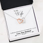 Personalized Necklace Husband To My Wife - the Broken Road Necklace Heart Pendant Gifts On Valentine, Christmas, Birthday Luxury Necklace Rose Gold - Silver