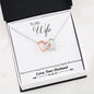 Customized Husband To My Wife - Together We're Everything Necklace Heart Gifts Message Card Husband Love You On Valentine, Christmas, Birthday Luxury Necklace Rose Gold - Silver