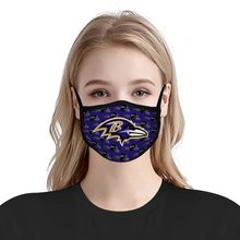 Load image into Gallery viewer, Fan Baltimore Ravens Reusable Fabric Mask Protective Mouth Face Mask Funny