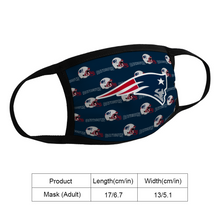 Load image into Gallery viewer, Football New England Patriots Reusable Fabric Mask Protective Mouth Face Mask