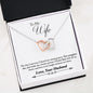 Customized Necklace Husband To My Wife - You Complete Me, I Love You Necklace Heart Gifts Message Card Husband Love You On Valentine, Christmas, Birthday Luxury Necklace Rose Gold - Silver