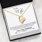 Meaningful Quote From Husband To My Wife - You Complete Me Necklace Heart Gifts Message Card Husband Love You On Christmas, Birthday, Valentine Luxury Necklace Silver Gold - Gold