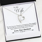 Meaningful Quote From Husband To My Wife - You Complete Me Necklace Heart Gifts Message Card Husband Love You On Christmas, Birthday, Valentine Luxury Necklace Silver Gold - Gold