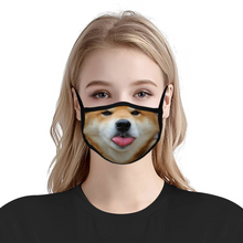 Load image into Gallery viewer, Shiba Inu Dog Reusable Fabric Mask Protective Mouth Face Mask Funny