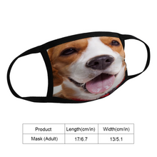 Load image into Gallery viewer, Beagle Dog Reusable Fabric Mask Protective Mouth Face Mask Funny