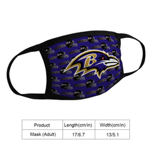 Load image into Gallery viewer, Fan Baltimore Ravens Reusable Fabric Mask Protective Mouth Face Mask Funny