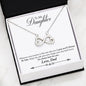 Personalized Necklace DAD To My Daughter - I Pay You'll Always Be SAFE Necklace Heart Gifts My Daughter Necklace On Christmas, Birthday Luxury Necklace Silver - Gold