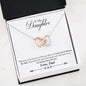 Inspirational Best Necklace DAD To My DAUGHTER - I Pray You'll Always Be Safe Message Card DAD Love You From, On Birthday, Christmas Luxury Necklace Rose Gold - Silver