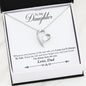 Inspirational Necklace From DAD To My DAUGHTER - I'm Always Here For You Necklace Heart Gifts Message Card DAD Love You - On Birthday, Christmas Luxury Necklace Silver Gold - Gold