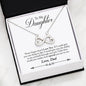 Customized Necklace DAD To My Daughter - Never Forget That I Love You Necklace Heart Pendant Luxury Gift For My Daughter, Necklace On Christmas, Birthday Luxury Necklace Silver - Gold