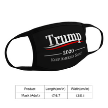 Load image into Gallery viewer, Trump 2020 Face Mask Keep America Safe! Mask Fabric Reusable Washable Gifts